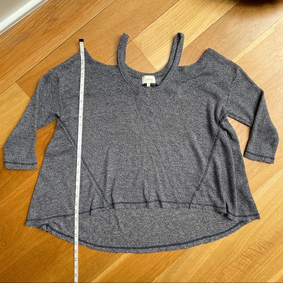 Anthropologie Deletta Hi-Low Cold Shoulder Sweater - Picture 6 of 7
